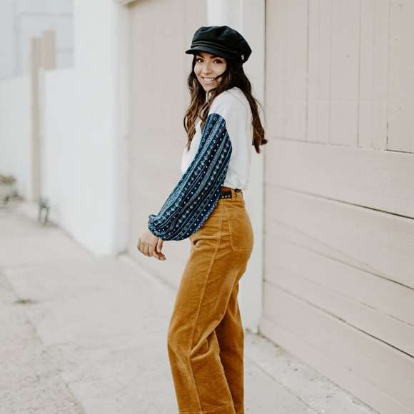 Sadie & Sage Ballon Sleeve Multi Print Top - Picture 3 of 7